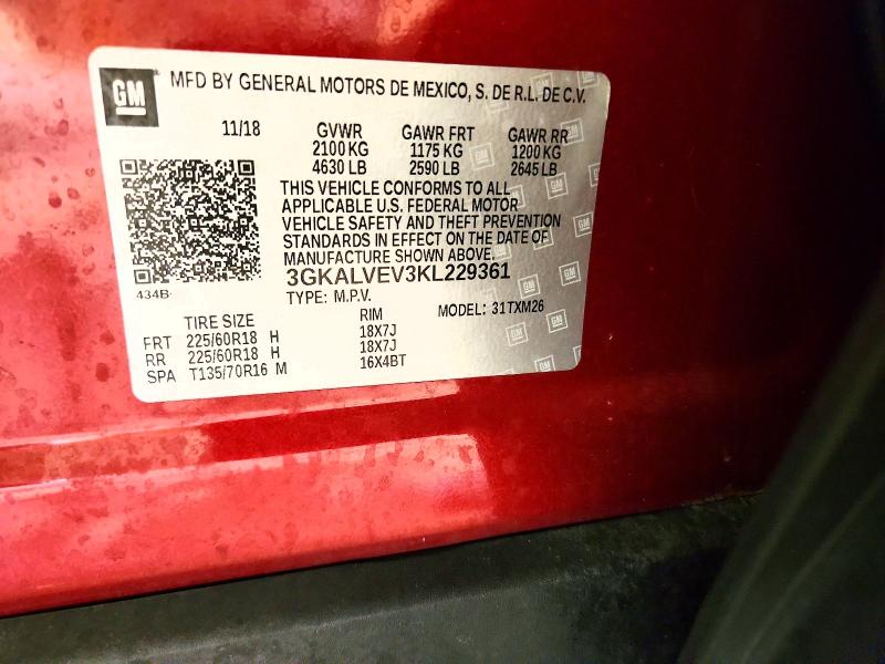Продаж на аукціоні авто 2019 Gmc Terrain, vin: 3GKALVEV3KL229361, номер лоту: 75676815