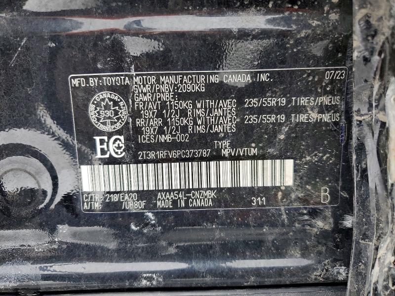 2023 Toyota Rav4 მანქანა იყიდება აუქციონზე, vin: 2T3R1RFV6PC373787, აუქციონის ნომერი: 78149465