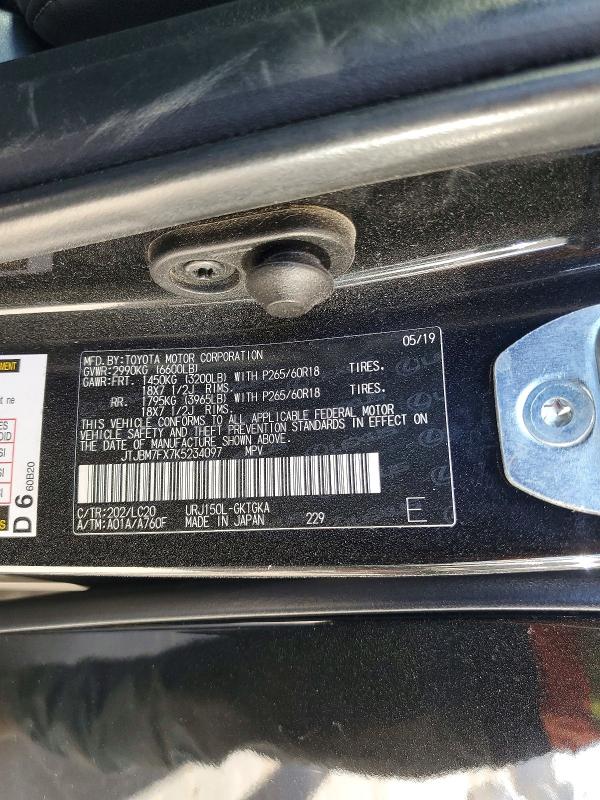 2019 Lexus Gx მანქანა იყიდება აუქციონზე, vin: JTJBM7FX7K5234097, აუქციონის ნომერი: 77725255