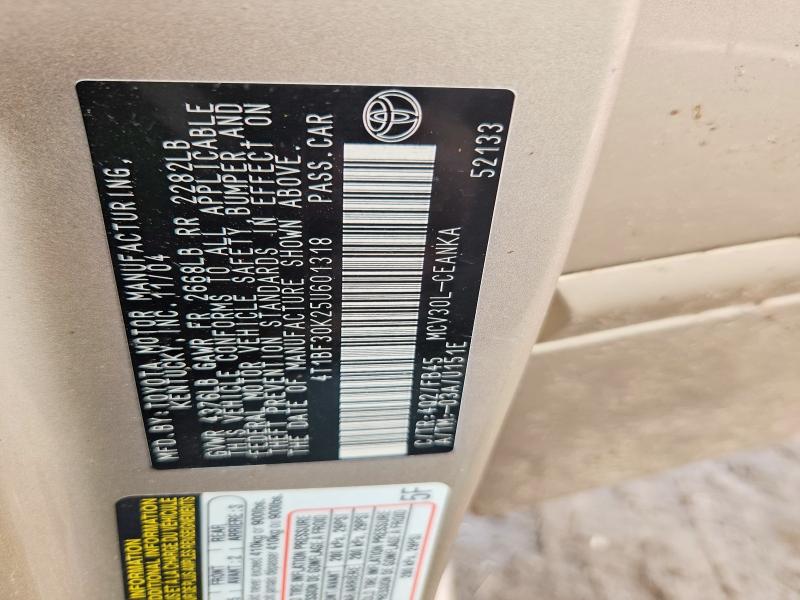 2005 Toyota Camry მანქანა იყიდება აუქციონზე, vin: 4T1BF30K25U601318, აუქციონის ნომერი: 79090045