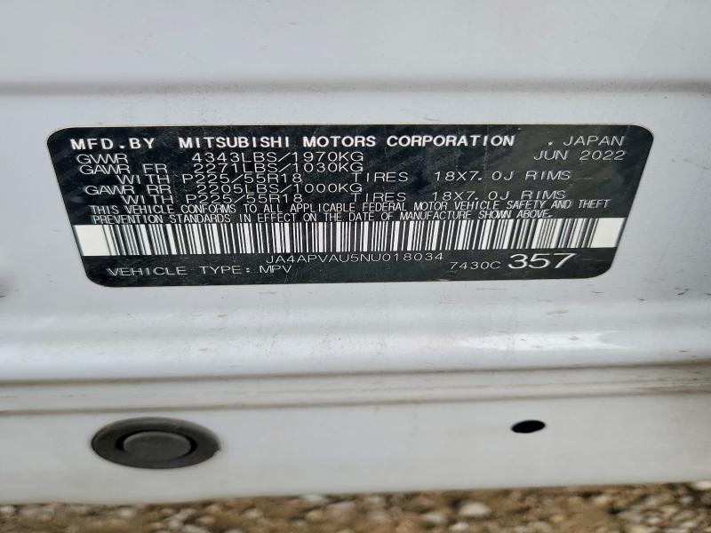 Продаж на аукціоні авто 2022 Mitsubishi Outlander Sport, vin: JA4APVAU5NU018034, номер лоту: 78190795