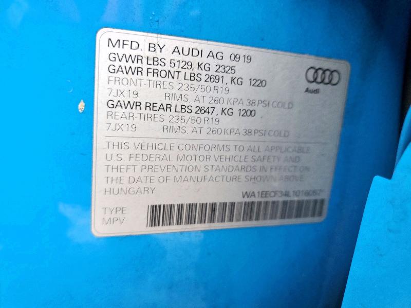 Продажа на аукционе авто 2020 Audi Q3, vin: WA1EECF34L1016057, номер лота: 77653825