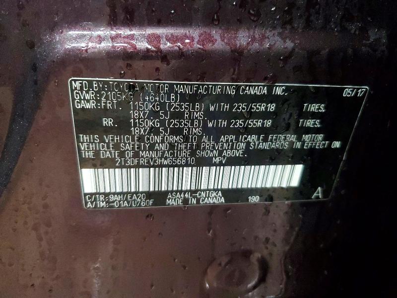 Aukcja sprzedaży 2017 Toyota Rav4, vin: 2T3DFREV3HW656810, numer aukcji: 76829715