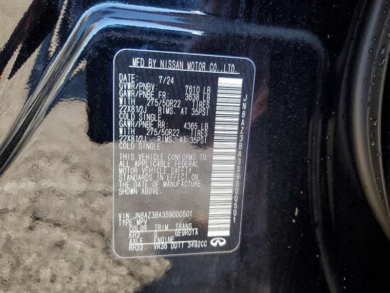 78165785 :رقم المزاد ، JN8AZ3BA3S9000501 vin ، 2025 Infiniti Qx80 مزاد بيع