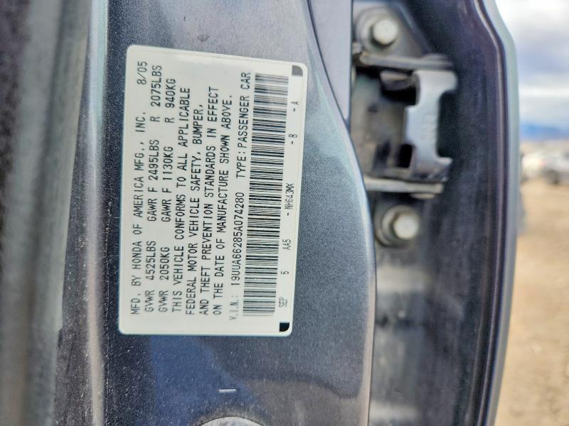 Aukcja sprzedaży 2005 Acura Tl, vin: 19UUA66285A074280, numer aukcji: 77246325