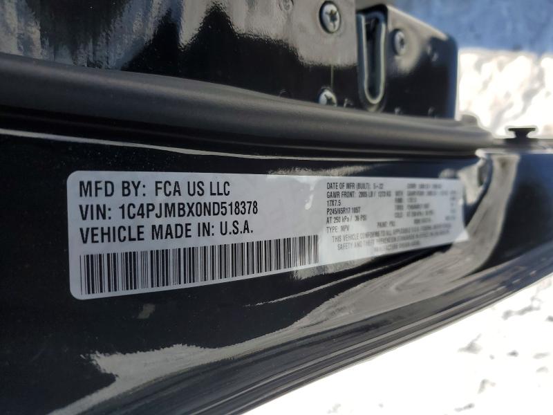 2022 Jeep Cherokee მანქანა იყიდება აუქციონზე, vin: 1C4PJMBX0ND518378, აუქციონის ნომერი: 75082805
