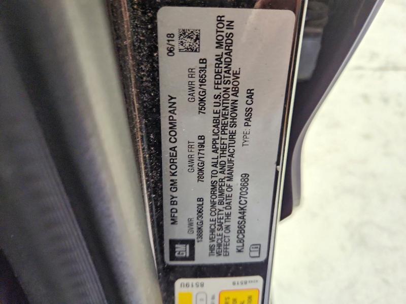 Продажа на аукционе авто 2019 Chevrolet Spark, vin: KL8CB6SA4KC703689, номер лота: 77742945