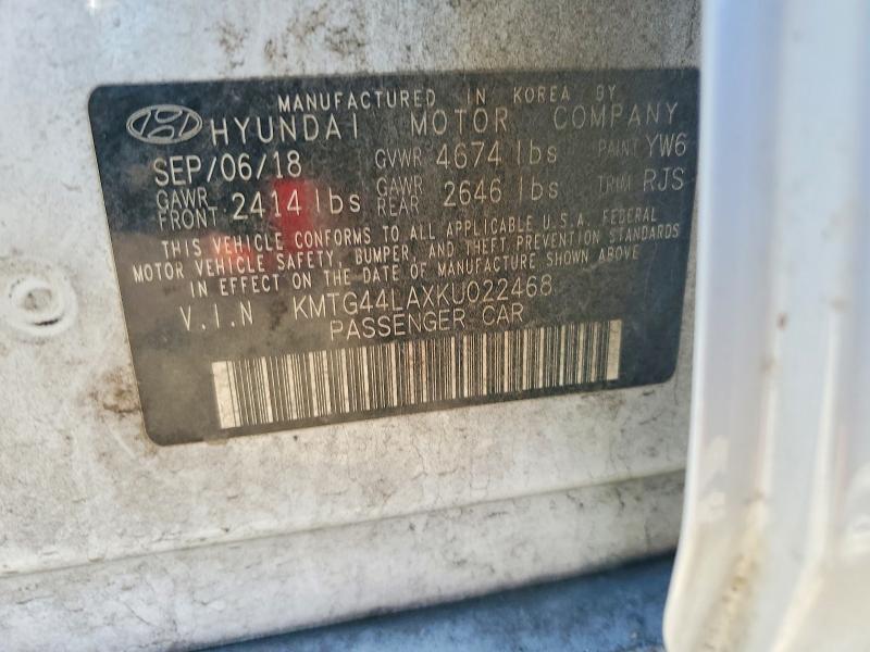 75782885 :رقم المزاد ، KMTG44LAXKU022468 vin ، 2019 Genesis G70 مزاد بيع