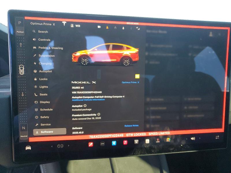 Aukcja sprzedaży 2023 Tesla Model X, vin: 7SAXCDE56PF422449, numer aukcji: 76358615