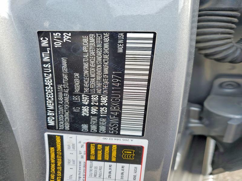 Продаж на аукціоні авто 2016 Mercedes-benz C 300, vin: 55SWF4JBXGU114971, номер лоту: 75432755