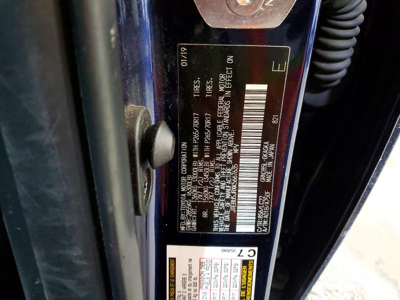 Продаж на аукціоні авто 2019 Toyota 4runner, vin: JTEBU5JRXK5667635, номер лоту: 75046055
