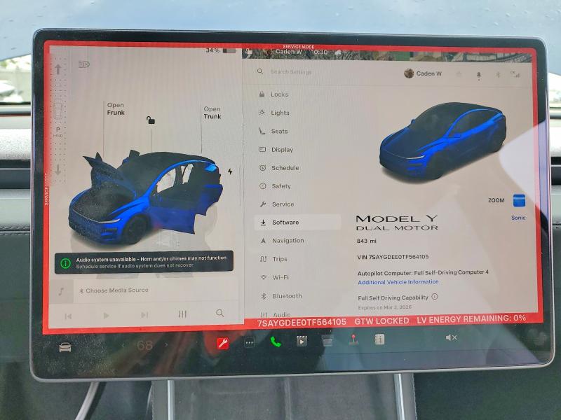 Aukcja sprzedaży 2026 Tesla Model Y, vin: 7SAYGDEE0TF564105, numer aukcji: 78129385