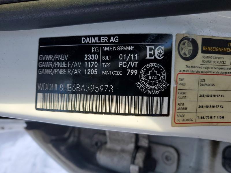 Продажа на аукционе авто 2011 Mercedes-benz E, vin: WDDHF8HB6BA395973, номер лота: 78534615