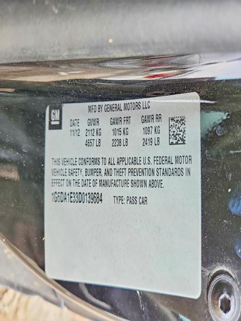 2013 Cadillac Cts მანქანა იყიდება აუქციონზე, vin: 1G6DA1E33D0139684, აუქციონის ნომერი: 75648355
