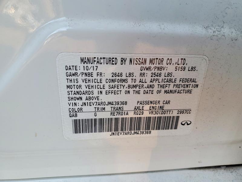 Продажа на аукционе авто 2018 Infiniti Q50, vin: JN1EV7AR0JM439368, номер лота: 77361665