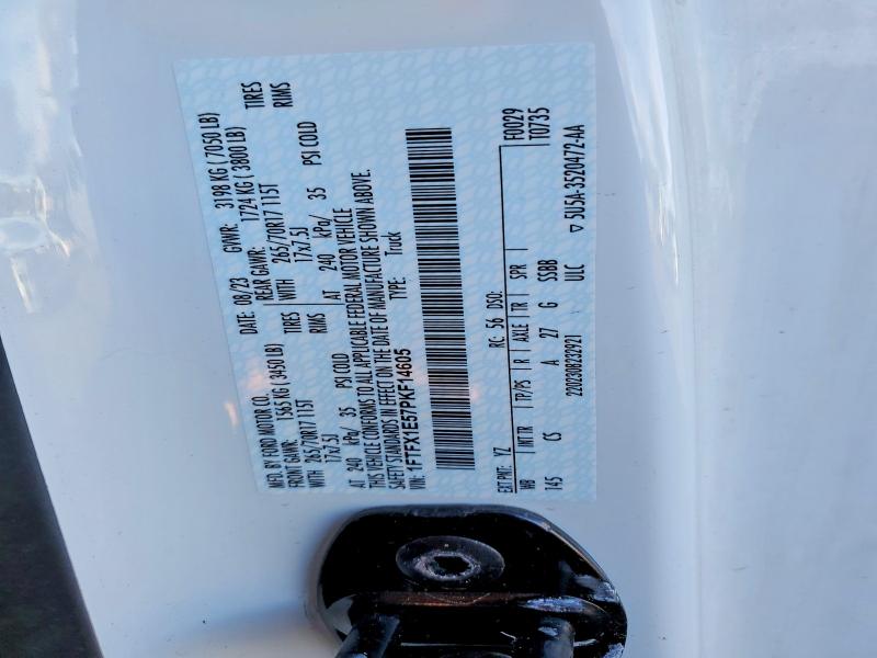 Aukcja sprzedaży 2023 Ford F150, vin: 1FTFX1E57PKF14605, numer aukcji: 78053415