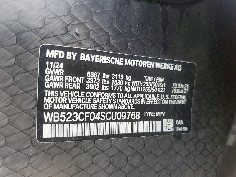 Продажа на аукционе авто 2025 Bmw Ix, vin: WB523CF04SCU09768, номер лота: 77684225
