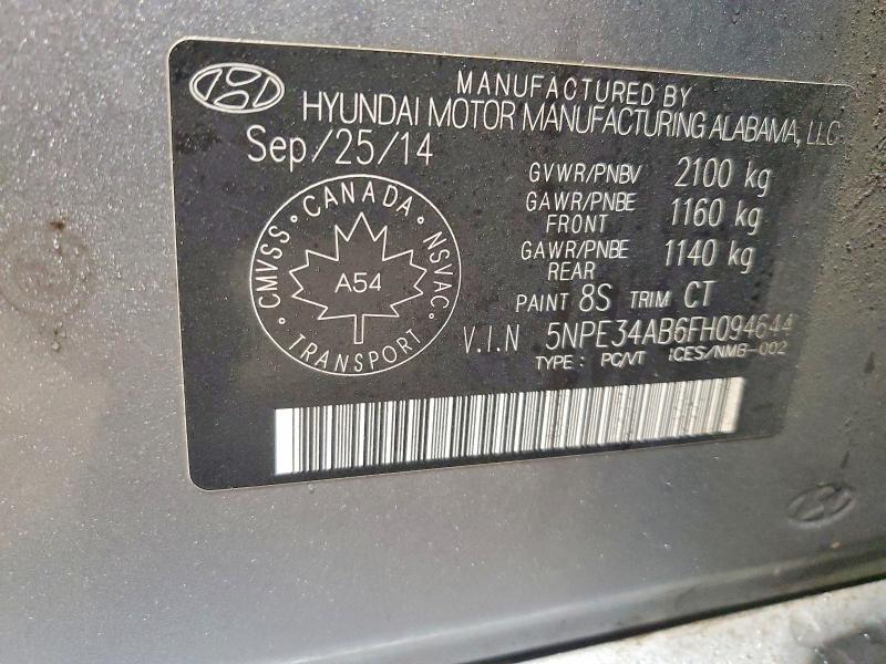 Продажа на аукционе авто 2015 Hyundai Sonata, vin: 5NPE34AB6FH094644, номер лота: 76605585
