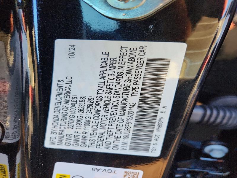 2025 Acura Tlx მანქანა იყიდება აუქციონზე, vin: 19UUB6F51SA001142, აუქციონის ნომერი: 78936115