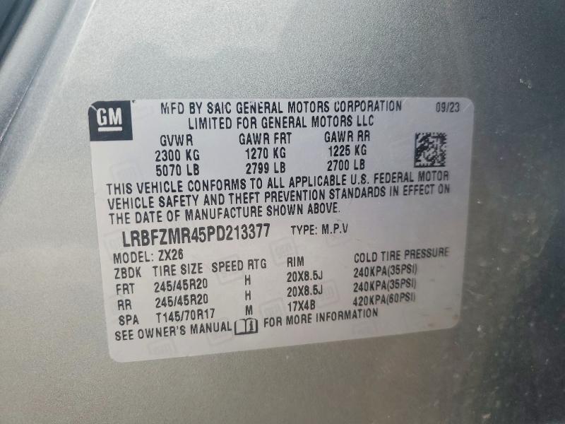 Aukcja sprzedaży 2023 Buick Envision, vin: LRBFZMR45PD213377, numer aukcji: 76182535