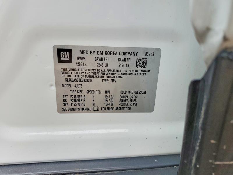 Продажа на аукционе авто 2019 Buick Encore, vin: KL4CJASB0KB938208, номер лота: 78419895