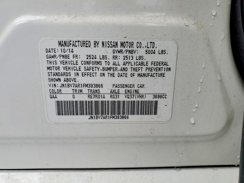 Продажа на аукционе авто 2015 Infiniti Q50 Base, vin: JN1BV7AR1FM393866, номер лота: 75806155
