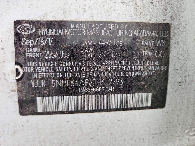 Aukcja sprzedaży 2018 Hyundai Sonata, vin: 5NPE34AF6JH652293, numer aukcji: 77621915