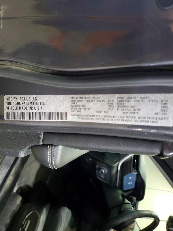 Aukcja sprzedaży 2021 Jeep Grand Cher, vin: 1C4RJKAG7M8169113, numer aukcji: 98873885