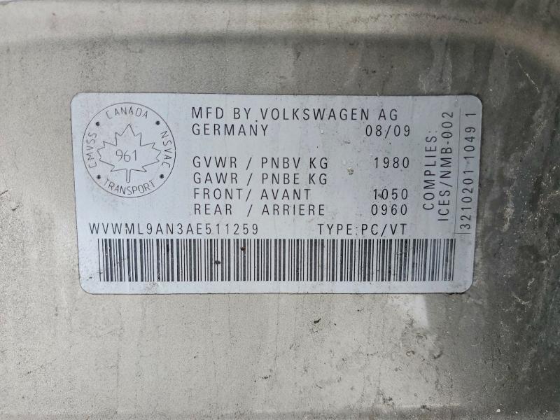 Продажа на аукционе авто 2010 Volkswagen Passat Cc 2.0 Tsi 4d, vin: WVWML9AN3AE511259, номер лота: 74812705