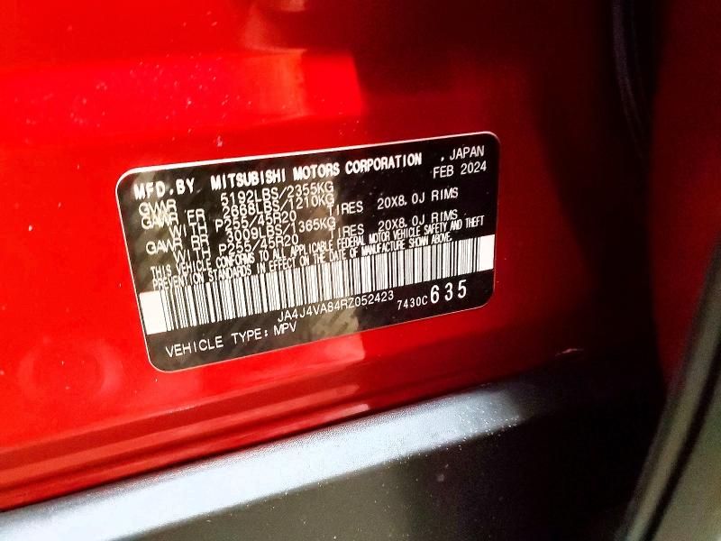 Aukcja sprzedaży 2024 Mitsubishi Outlander, vin: JA4J4VA84RZ052423, numer aukcji: 75421225