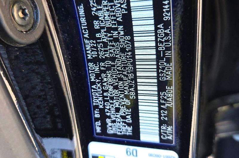 79397435 :رقم المزاد ، 58AJZ1B19PU141078 vin ، 2023 Lexus Es 350 مزاد بيع