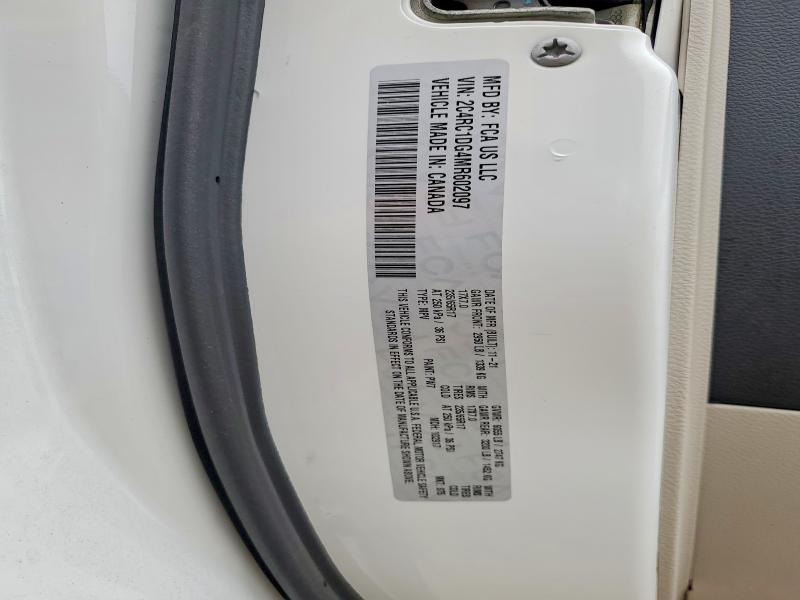 78175815 :رقم المزاد ، 2C4RC1DG4MR602097 vin ، 2021 Chrysler Voyager مزاد بيع