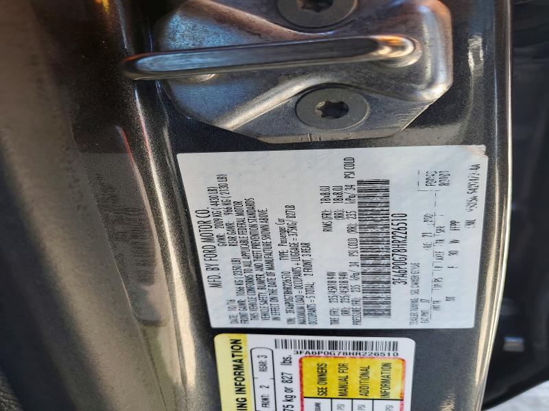 2017 Ford Fusion მანქანა იყიდება აუქციონზე, vin: 3FA6P0G78HR226510, აუქციონის ნომერი: 77487755