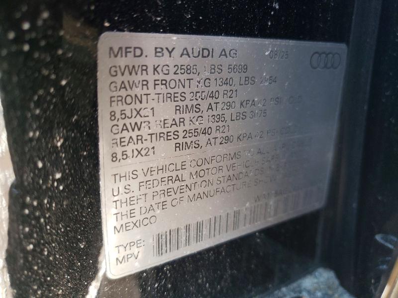 2025 Audi Sq5 მანქანა იყიდება აუქციონზე, vin: WA135AGU4S2078506, აუქციონის ნომერი: 77761545