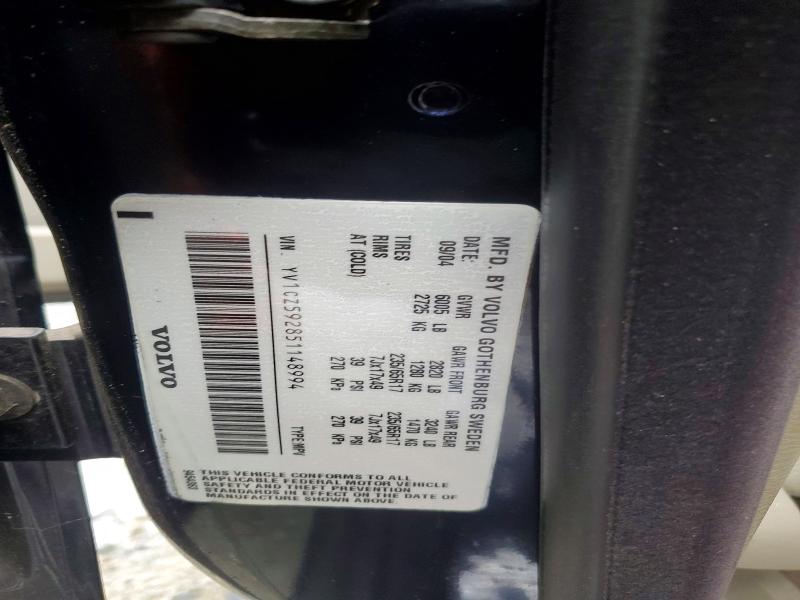 Aukcja sprzedaży 2005 Volvo Xc90, vin: YV1CZ592851148994, numer aukcji: 77125285