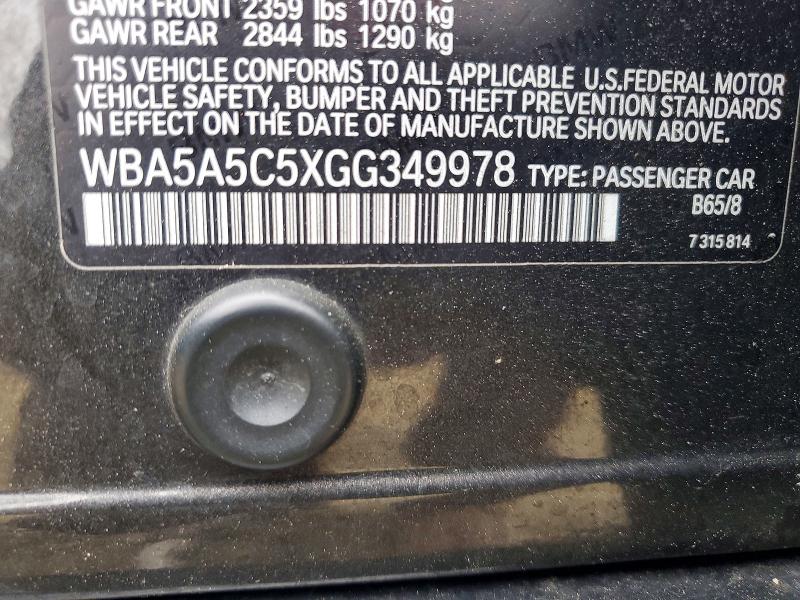77422695 :رقم المزاد ، WBA5A5C5XGG349978 vin ، 2016 Bmw 528 مزاد بيع