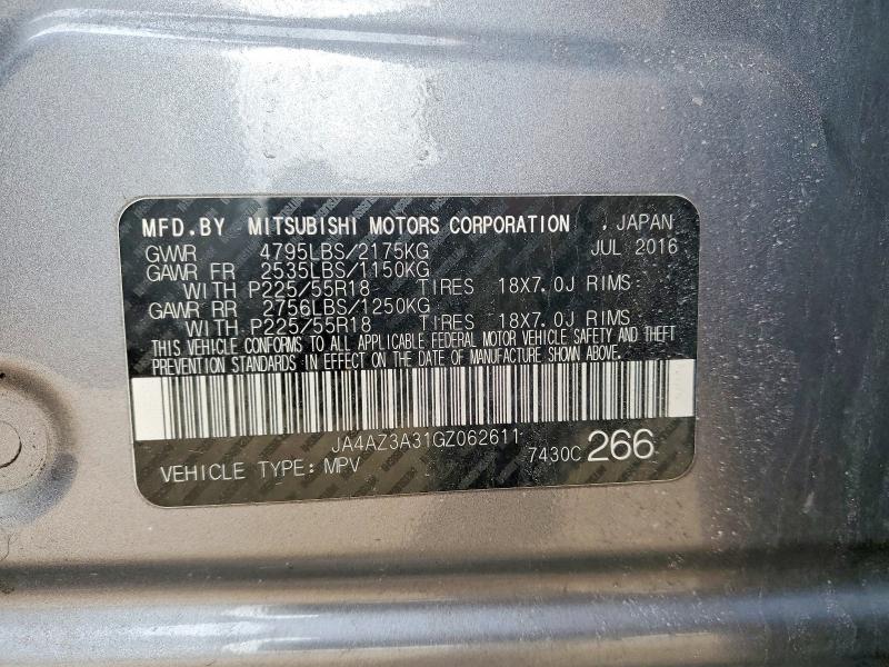 Aukcja sprzedaży 2016 Mitsubishi Outlander, vin: JA4AZ3A31GZ062611, numer aukcji: 79382175
