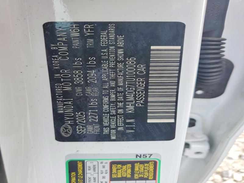Продажа на аукционе авто 2026 Hyundai Elantra, vin: KMHLM4DG7TU100086, номер лота: 78226975