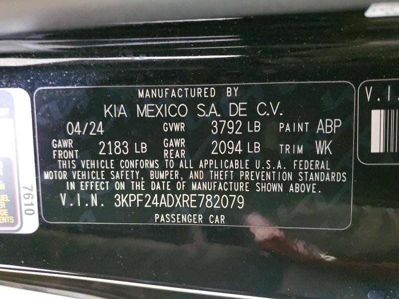 Продажа на аукционе авто 2024 Kia Forte, vin: 3KPF24ADXRE782079, номер лота: 77076385