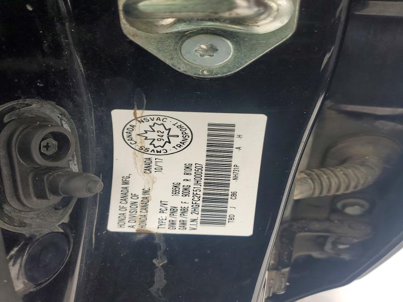 Продажа на аукционе авто 2018 Honda Civic, vin: 2HGFC2F51JH000507, номер лота: 74733265