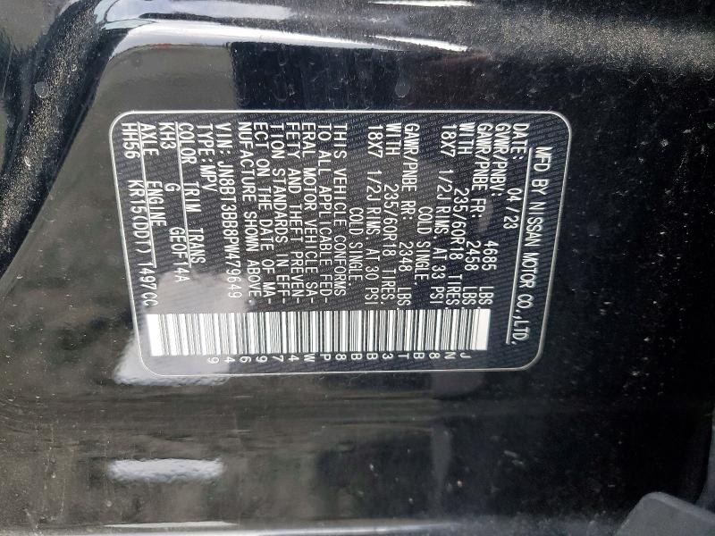 2023 Nissan Rogue მანქანა იყიდება აუქციონზე, vin: JN8BT3BB8PW479649, აუქციონის ნომერი: 77239895