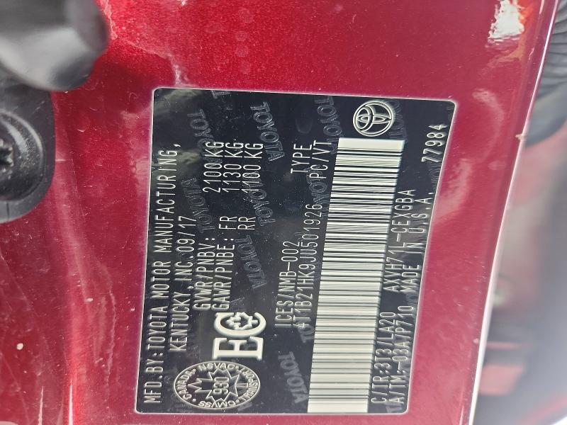 79232385 :رقم المزاد ، 4T1B21HK9JU501926 vin ، 2018 Toyota Camry Hybrid مزاد بيع
