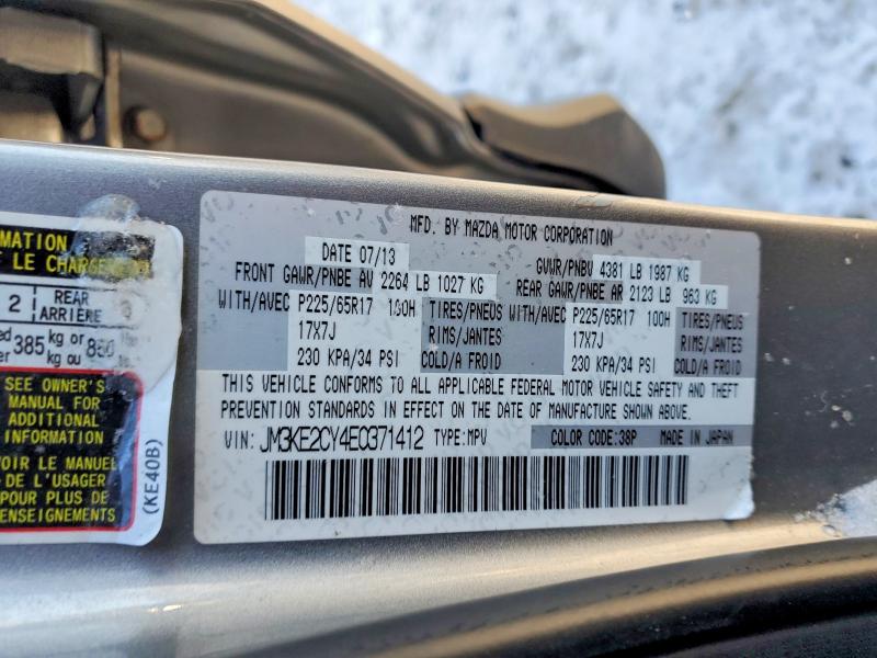 Aukcja sprzedaży 2014 Mazda Cx-5, vin: JM3KE2CY4E0371412, numer aukcji: 75254745