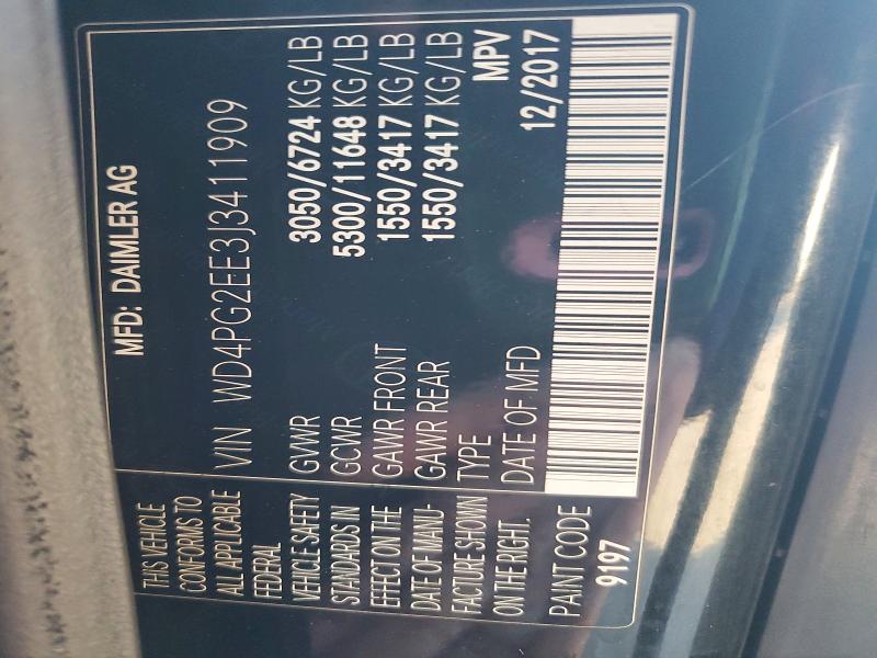 Aukcja sprzedaży 2018 Mercedes-benz Metris, vin: WD4PG2EE3J3411909, numer aukcji: 76745275