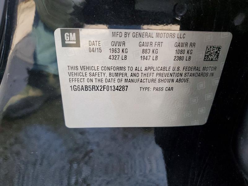 Aukcja sprzedaży 2015 Cadillac Ats, vin: 1G6AB5RX2F0134287, numer aukcji: 78153035