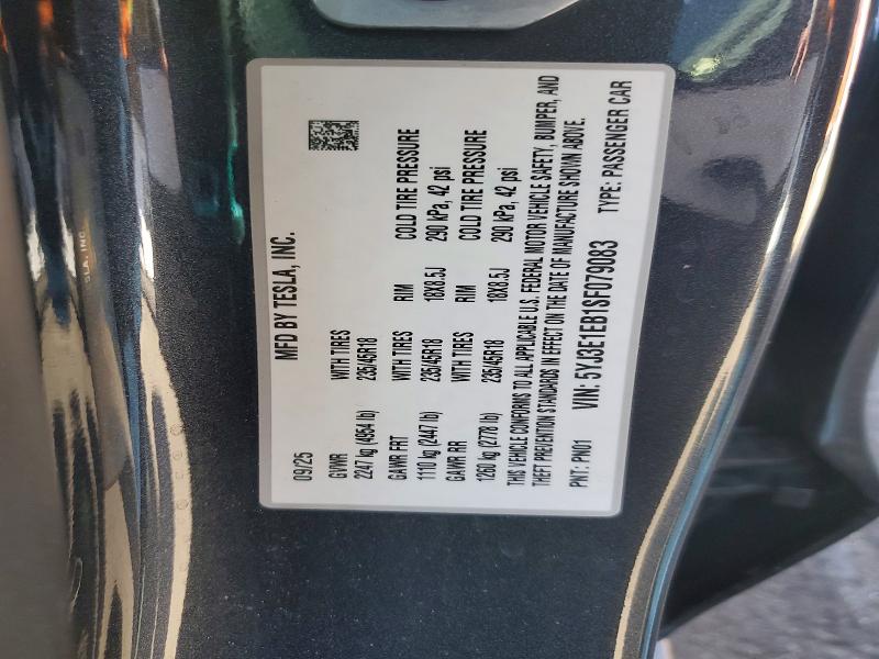 Продаж на аукціоні авто 2025 Tesla Model 3, vin: 5YJ3E1EB1SF079083, номер лоту: 76167245