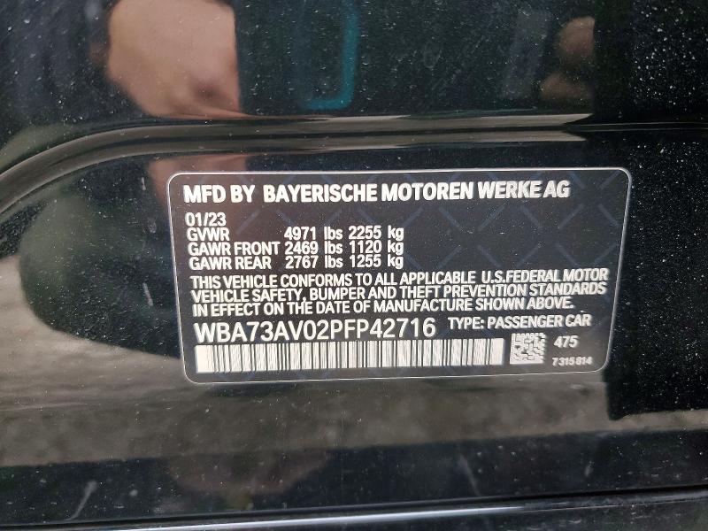Продажа на аукционе авто 2023 Bmw 430xi, vin: WBA73AV02PFP42716, номер лота: 77242945