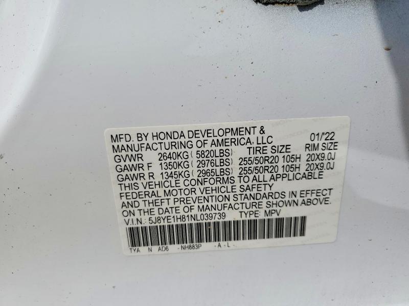 Aukcja sprzedaży 2022 Acura Mdx, vin: 5J8YE1H81NL039739, numer aukcji: 79064115