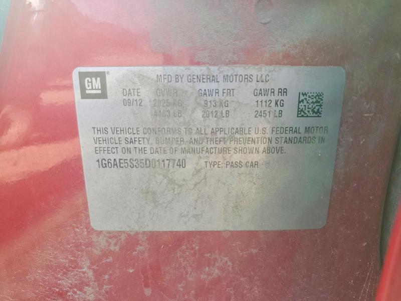 76482565 :رقم المزاد ، 1G6AE5S35D0117740 vin ، 2013 Cadillac Ats مزاد بيع