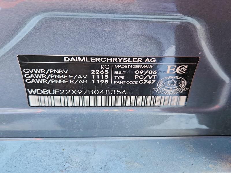 Продажа на аукционе авто 2007 Mercedes-benz E, vin: WDBUF22X97B048356, номер лота: 77125205